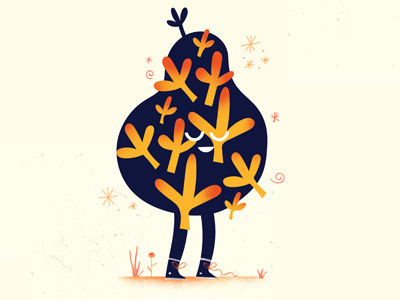 Pear in autumn characters color drawing fonzynils illustration italian nils