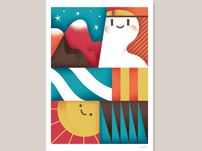 Summer character digital drawing fonzynils icon illustration illustrator magazine pop poster