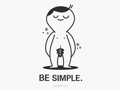 Be Simple design digitalart fonzynils fonzynilsnotes illustration illustrator message minimal sharing vectors