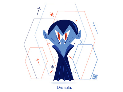 Dracula characterdesign design dracula emoji emoticon flat fonzynils illustration vampire visual