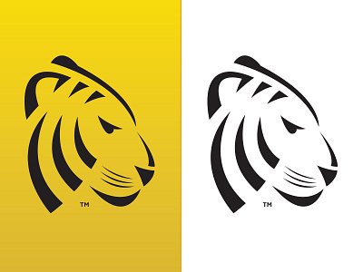 Tiger Logo flatdesign minimalism