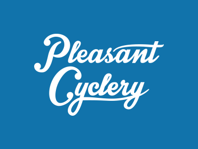 Pleasant Cyclery bike bikes cursive cycle cyclery handlettering pleasant script type typeface