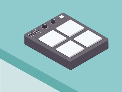 Synth Pad Deliciousness beats clean drum pad flat illustration isometric music simple synth synth pad techno