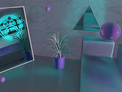 Hazy Daze 2 ~ 3d c4d cinema4d pastel render sadboys scene vaporwave