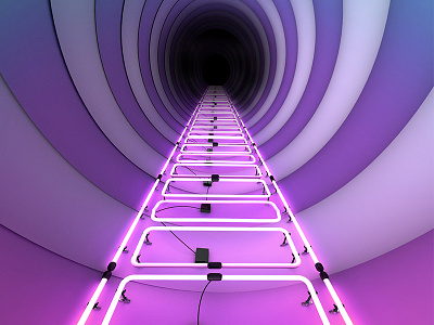 Keep Climbing, Pt. 2 3d art 3d glow 3d lights 3d render c4d cinema4d lights neon neon lights