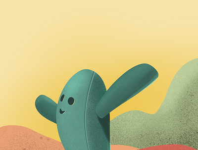 Hello cactus cactus illustration illustration procreate