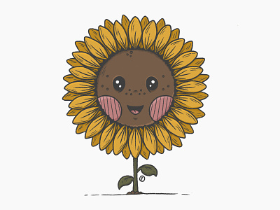 Sunflower character design illustration procreate sunflower