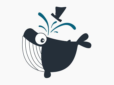 Meneer Walvis Logo character design design illustration logo meneerwalvis whale