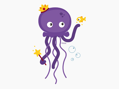 Poppy the royal jellyfish character design fish illustration jellyfish royal