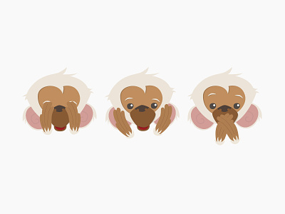 See no evil, hear no evil, speak no evil character design hear illustration monkeys no evil see speak three wise monkeys