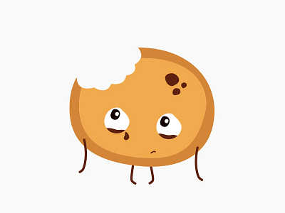 Sad cookie character design cookie illustration sad