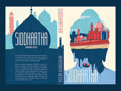 Siddhartha book cover illustration india negative space siddhartha texture