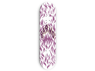 Barno Skate Deck flame illustration skateboard violet flame