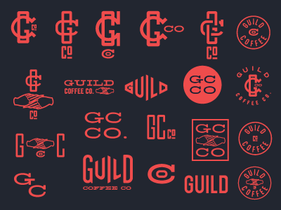 Quick Ideas badge branding coffee guild logo monogram type
