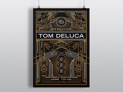 Tom DeLuca Poster hypnotism hypnotist illustration line poster