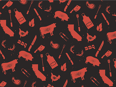 BBQ Pattern barbecue bbq illustration pattern texture