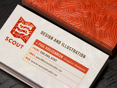 Scout Business Cards branding business card business cards identity uv