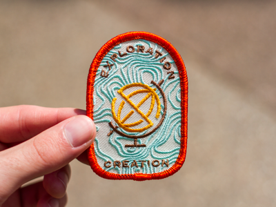 Scout Patches globe illustration patch