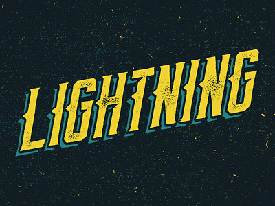 Lightning handlettering illustration lettering texture type typography