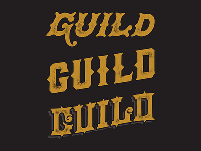 Guild Lettering branding handlettering lettering logotype texture type typography
