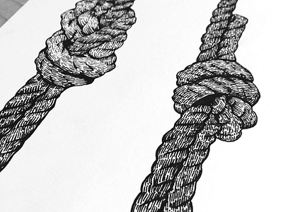 Knots Pen and Ink illustration ink knot line pen rope