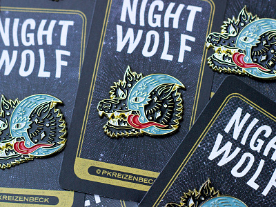 Night Wolf Pin