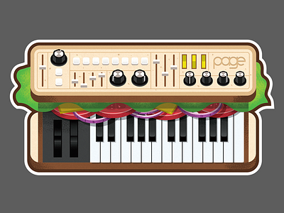 Sandwich Synth sandwich synthesizer vector