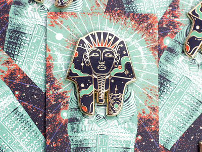 Cosmic Pharaoh Pin egypt enamel enamel pin lapel pin pharaoh pin