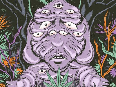 Lifeform Drawing Club Stoner alien illustration ink stoner weed