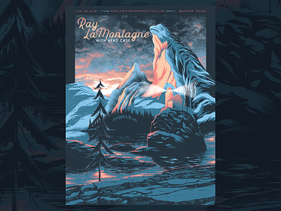 Ray Lamontagne Poster design gigposter illustration poster print screenprint texture type