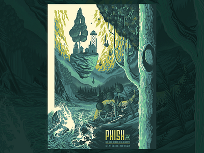 Phish Gig Poster design gigposter illustration poster print screenprint texture type typography water