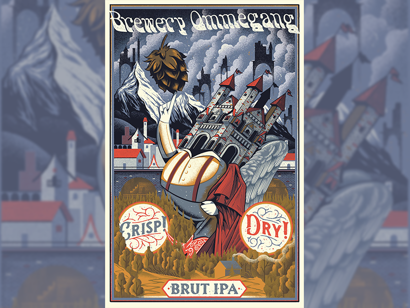 Poster for Brewery Ommegang texture poster illustration gigposter