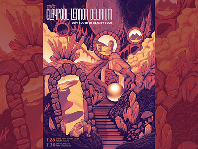 Claypool Lennon Delirium Poster claypool lennon gigposter illustration poster screenprint