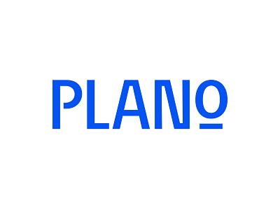 Plan + № — Plano blueprint branding design illustration logo minimal plane symbol typography wordmark