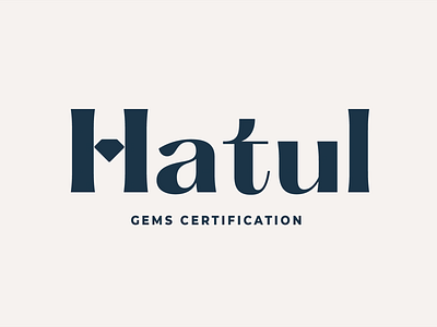 H — Hatul — Diamond branding design diamond gem logo minimal symbol typography wordmark