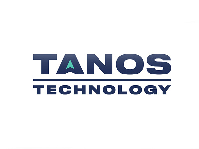 TANOS TECH branding design logo military minimal symbol technology typography wordmark