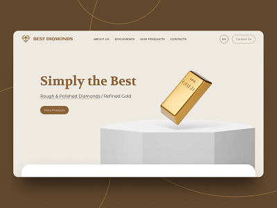 Best Diamonds | Landing Page design dia dubai gold graphic design minimal ui web design