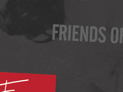 FRIENDS O.. black black and white branding bw logo red subtle