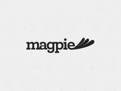 Magpie Branding archer branding grey light texture logo magpie texture