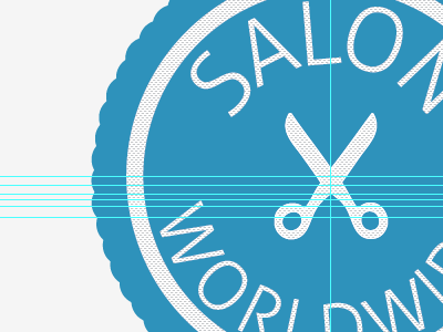 Salon Worldwide Logo Development illustrator logo seal vector