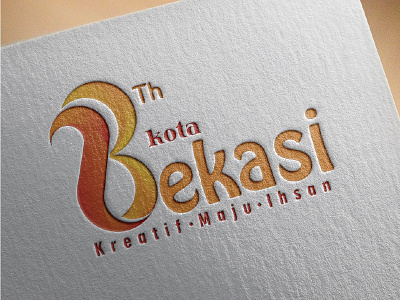 23th Logo City Of Bekasi In Mockup