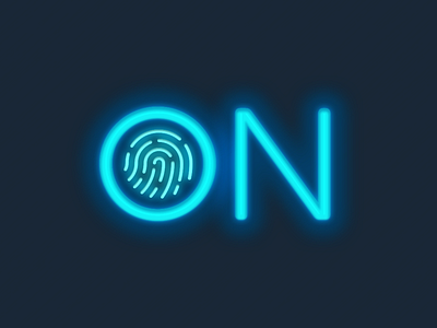 Authentication authentication blue fantasy ui fingerprint fui glow led on switch power sci fi techno ui