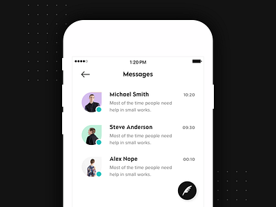 Messages | Dailyui - Day 13 black white chat clean dailyui design challenge flat message message app messaging minimal profile tweet typography ui ux