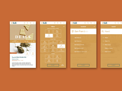 Foli Deals Screens branding design interaction product design typography ui ux web web app web design