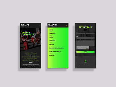 Salvo Strength and Performance mobile branding design interaction product design typography ui ux web web app web design