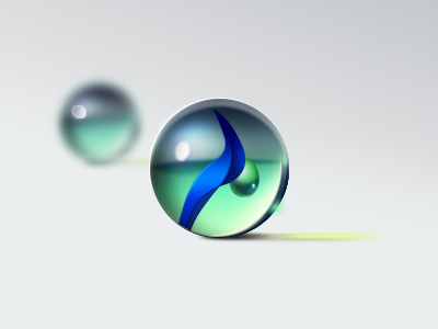 Pinball ball glass icon pinball