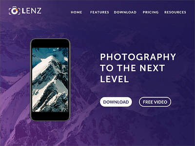 Daily UI / UX - 000 - Lenz Home Screen