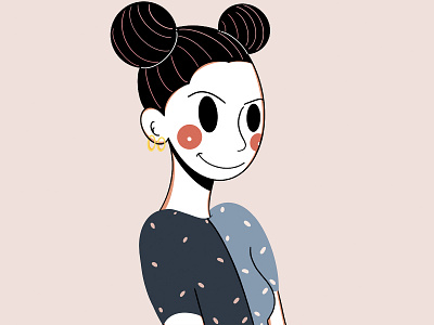 Girl Miki Mouse app branding character clean design face fresh design good graphic design home house illustration lines loose minimal mouse simple style ui design woman