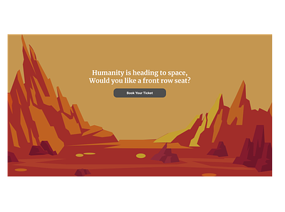 Martian Travel Landing Page design flat landing page web