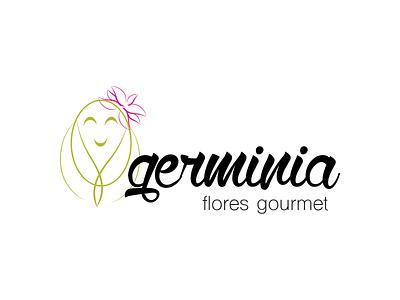 Germinia's Edible Flowers Logo branding design illustration logo